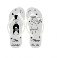 Chinelos similares personalizados (branco)